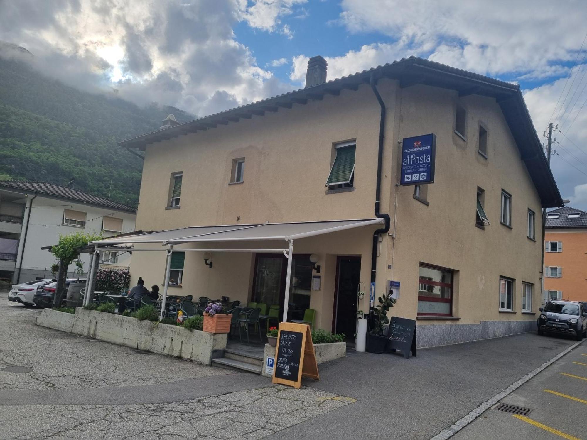 Ristorante Pizzeria Al Posta, Con Alogio Hotel Malvaglia Ngoại thất bức ảnh